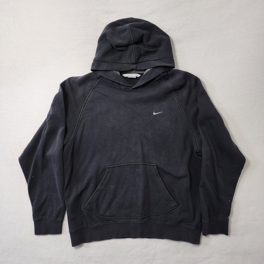 Vintage Y2k Nike Hoodie Mens Large Black Skater Grunge Pullover Sweatshirt